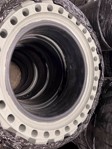 Set of 4,12-16.5 Solid Skid Steer Tires - Non Marking Gray